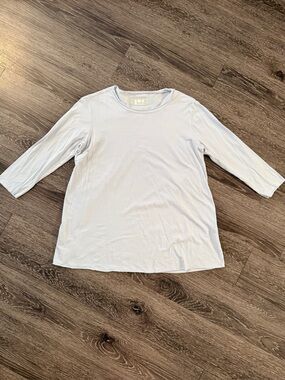 Labo.Art Light Blue 3/4 Sleeve Top